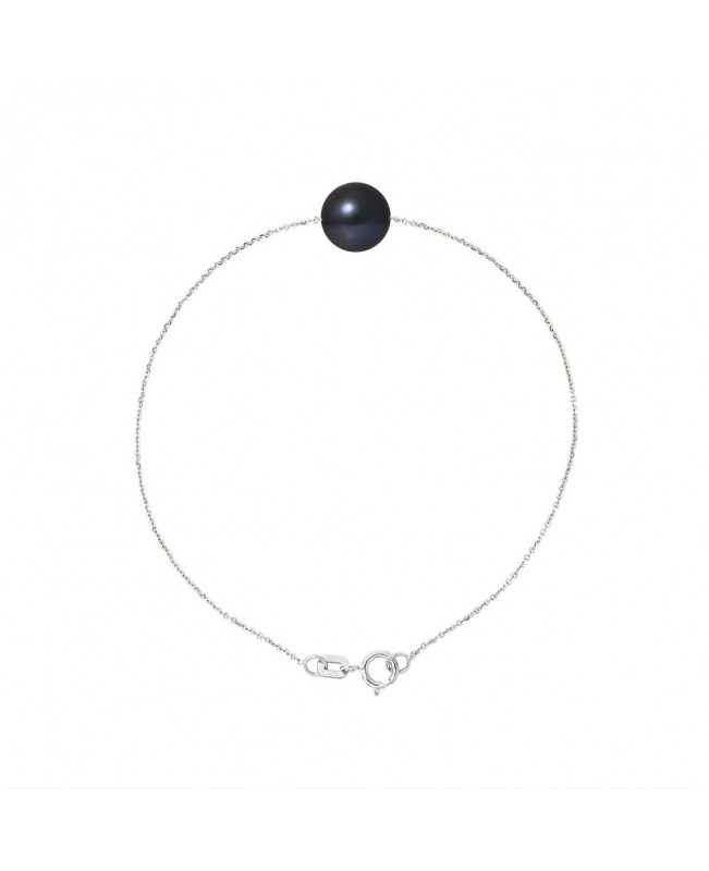 Bracelet perles noires de Tahiti 11-13 mm Ag925
